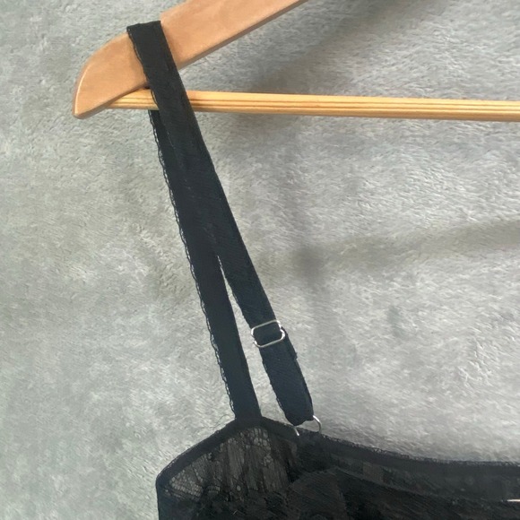 Free People Tank Top Medium Lace Babydoll Dark Romantic Fairy Boho Chic - Picture 4 of 8